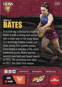 2021 Select AFL Footy Stars #185 Emily Bates Back
